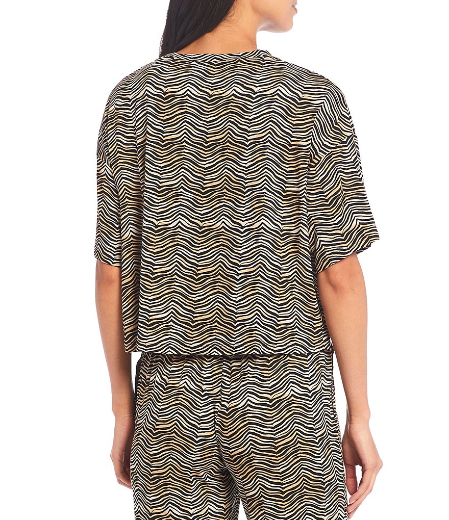 Refinery29 Animal Print Jersey Coordinating Sleep Top