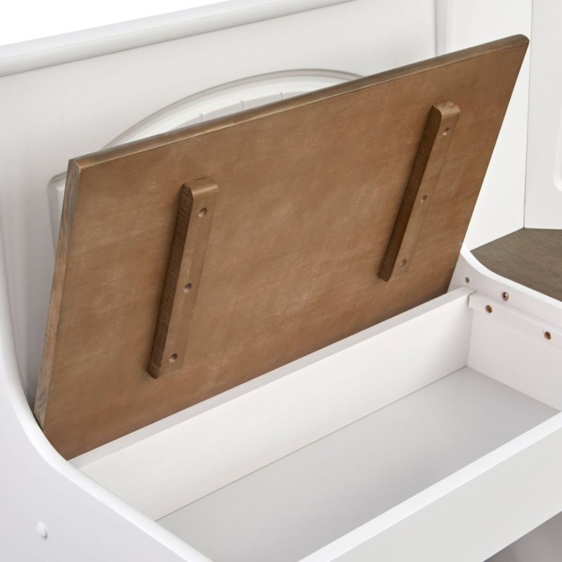 3pc Sanford Tan Wood Dining Nook Set Walnut Brown - Baxton Studio