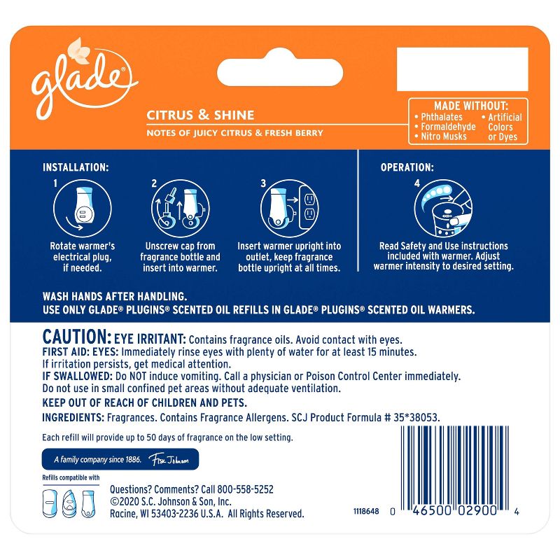 Glade Citrus  Shine PlugIns Refill - 5ct