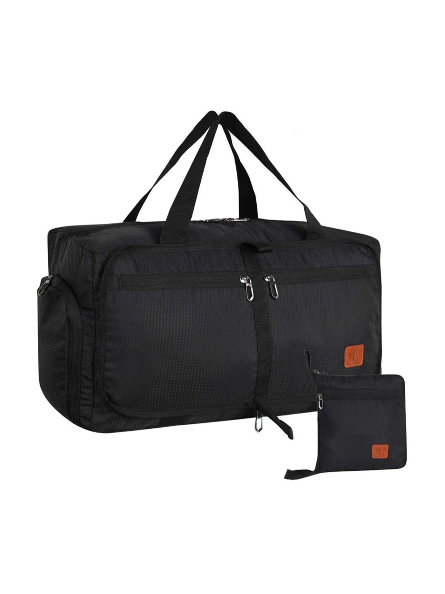 Fly Fashion Black Solid Large Duffle Bag
