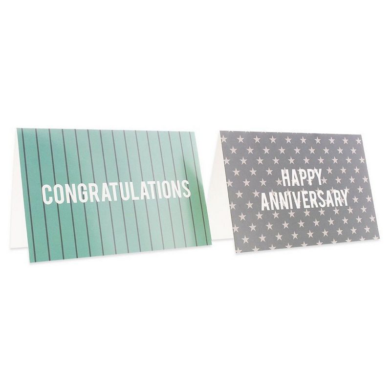 Best Paper Products 36-Pack Happy Anniversary Cards Bulk, Star and Stripe Designs, Envelopes Included (4 x 6 In)