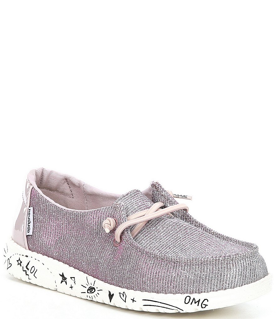 Hey Dude Girls' Wendy Disco Pink Washable Slip-Ons (Youth)