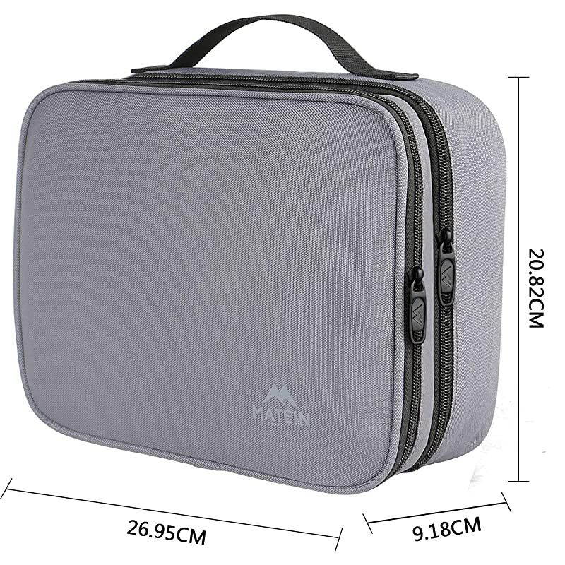 Organizer Bag Travel Universal Cable Organizer Case Durable Accessories Pouch with Handle Small Electronic Carrying Bag for Cable Flash Diver Phone USB Power Bank Grey