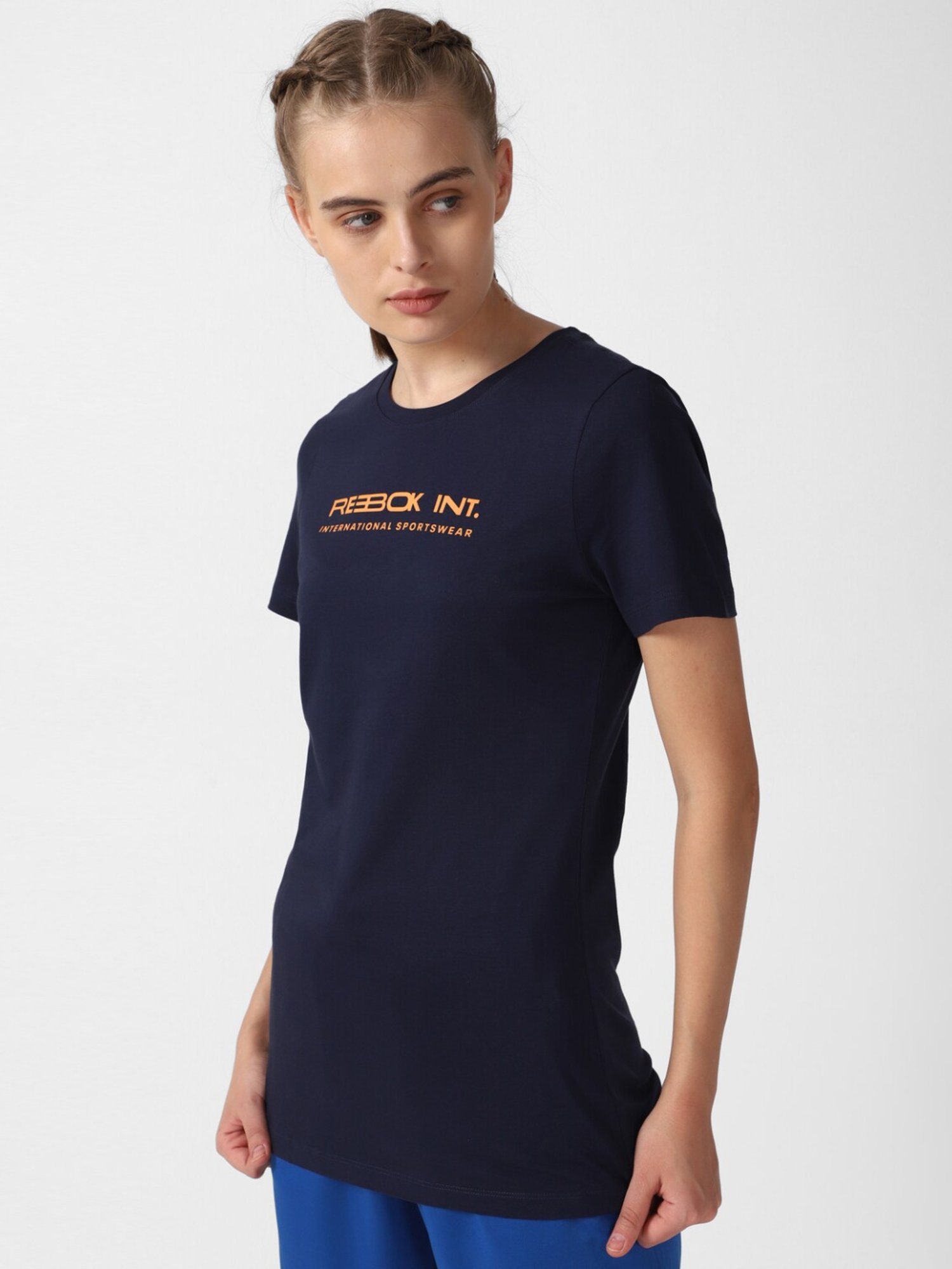 Reebok Navy Cotton T-Shirt