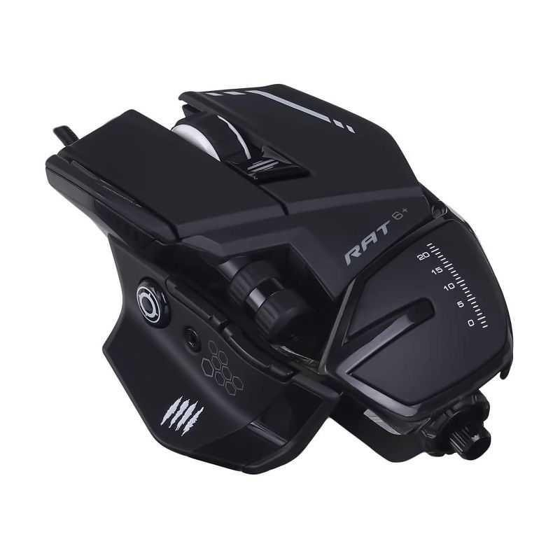 Mad Catz The Authentic R.A.T. 6+ Optical Gaming Mouse, Black ( MR04DCAMBL00 )