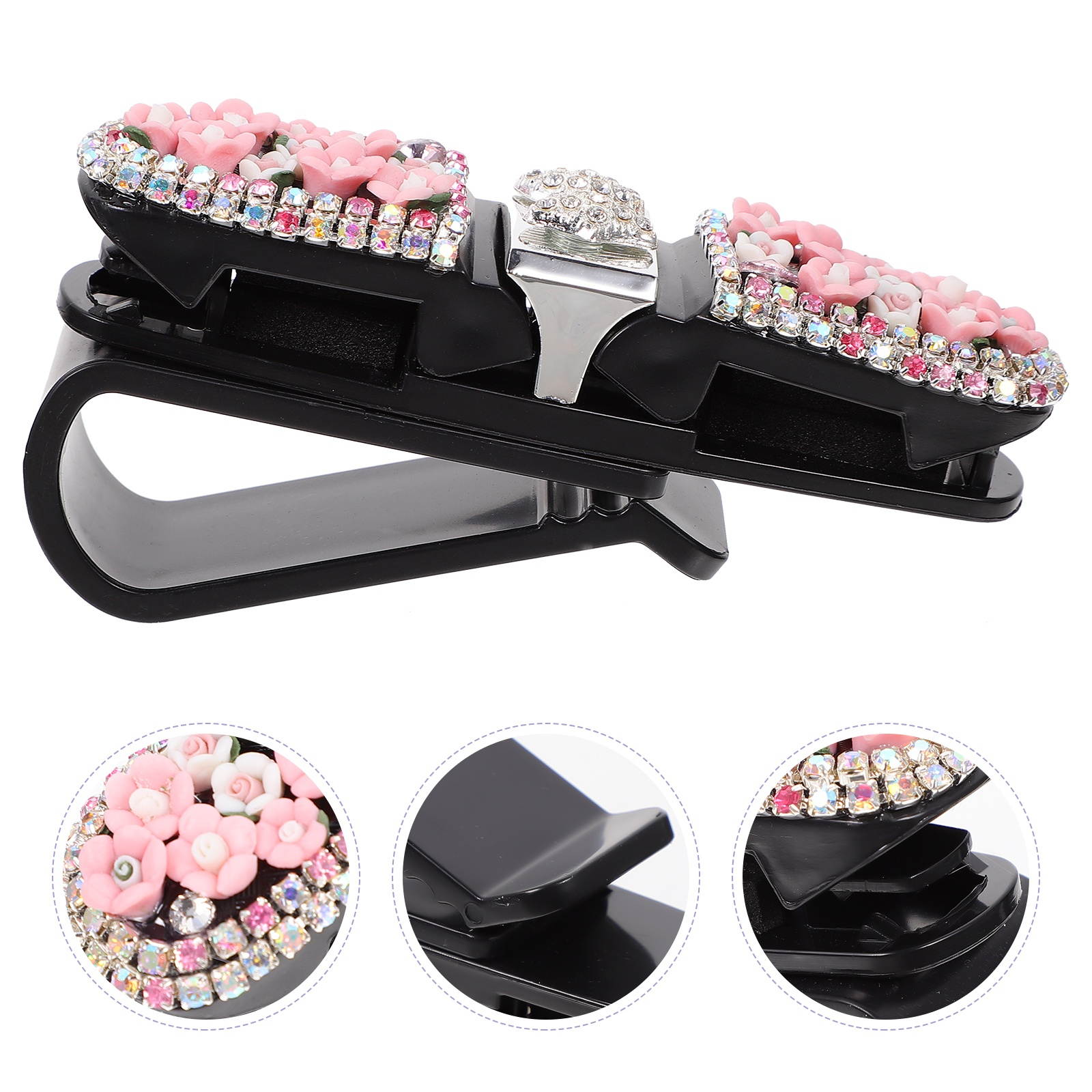 1Pc Durable Practical Car Sunglasses Holder Auto Sunglasses Mount Vehicle Glasses Clip