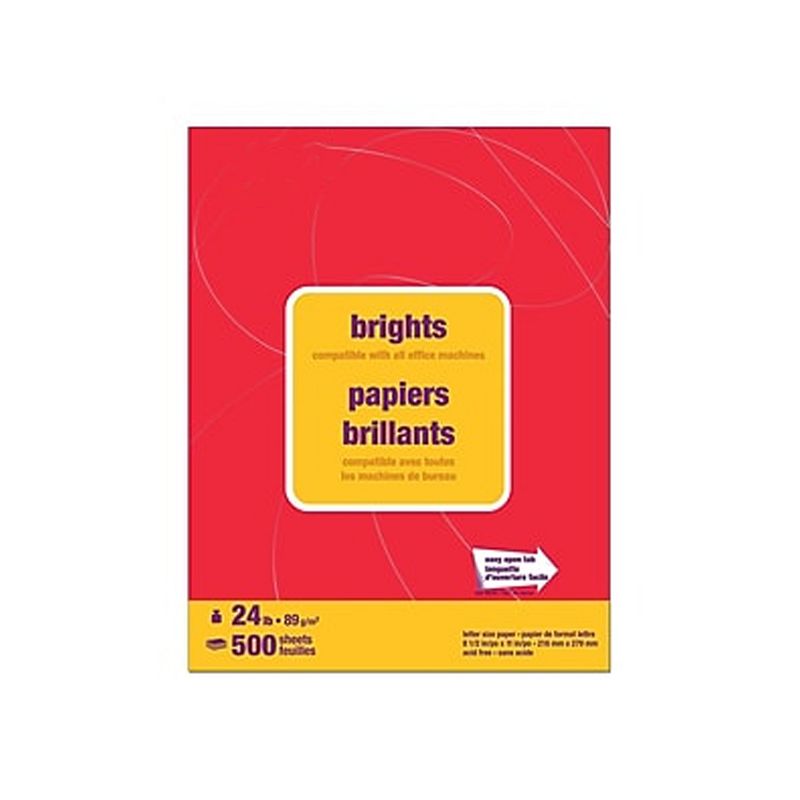 MyOfficeInnovations Brights 24 lb. Colored Paper Red 500/Ream 733081