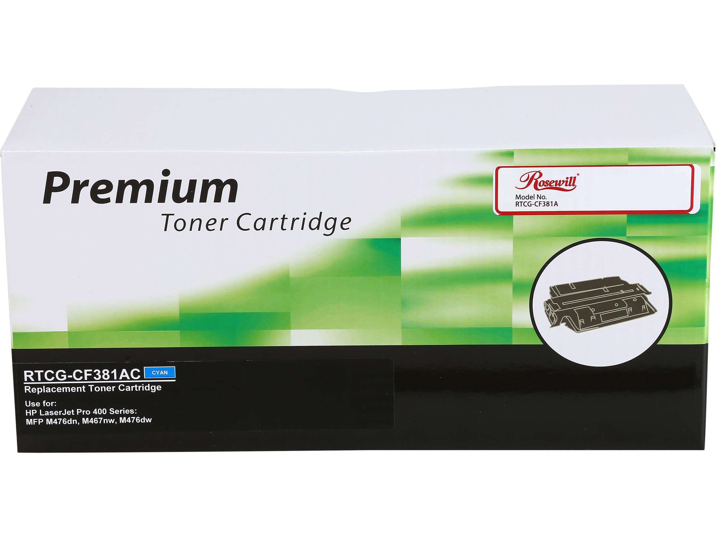 Rosewill Compatible Toner Cartridge Replacement for HP 312A Cyan CF381A