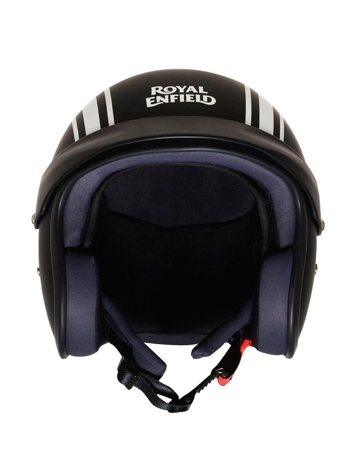 Royal Enfield Matt Black Striped Medium Helmet