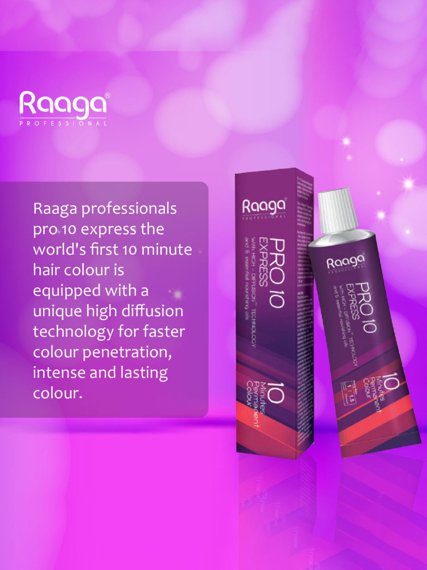 Raaga Professional Pro 10 Express 10 Minutes Permanent Colour Dark Brown 3 - 90 gm