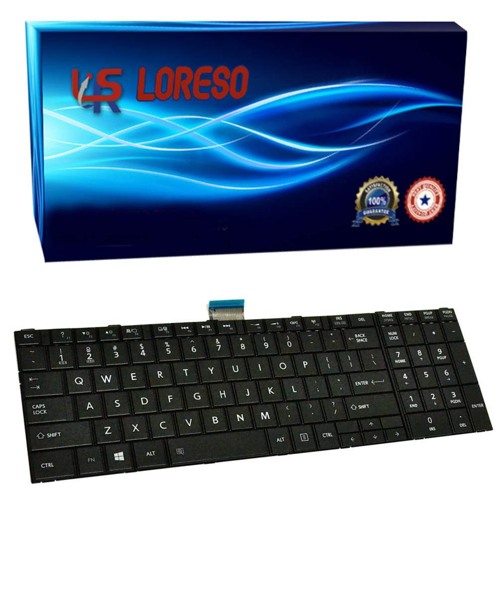 Loreso Compatible Laptop Keyboard Replacement For Toshiba Satellite V000270340 V000270350 V000271010 V000272360 V000272370 V130526AS1 V130562AS3 (Black)
