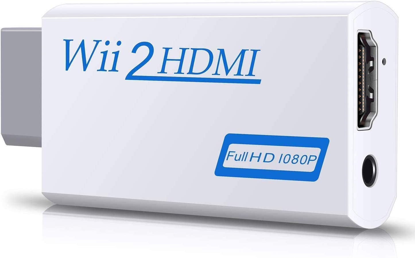 Wii Hdmi Converter Adapter, Hannord Wii to Hdmi 1080p Connector Output Video 3.5mm Audio - Supports All Wii Display Modes, Black