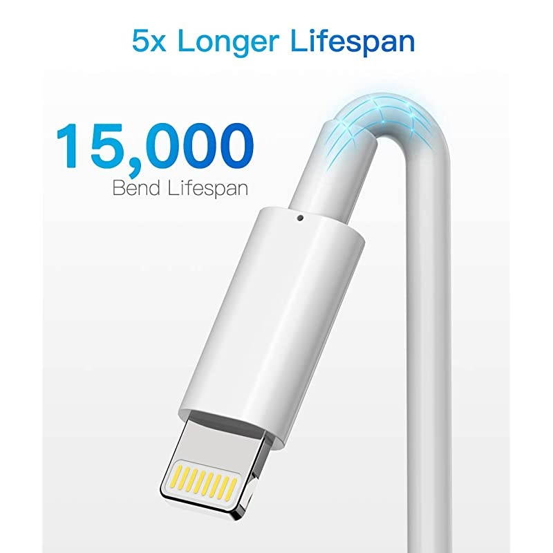 Cable MFi Certified iPhone Charger Cable 3Pack 3FT 6FT 9FT to USB Cable Compatible with iPhone 11 Pro Max Xs XR X 8 Plus 7Plus 6 Plus SE iPad iPod and More White