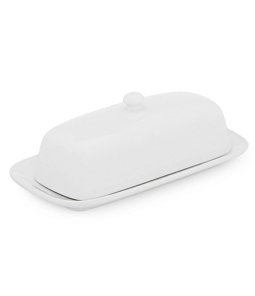 Noble Excellence Le Blanc Porcelain White Butter Dish
