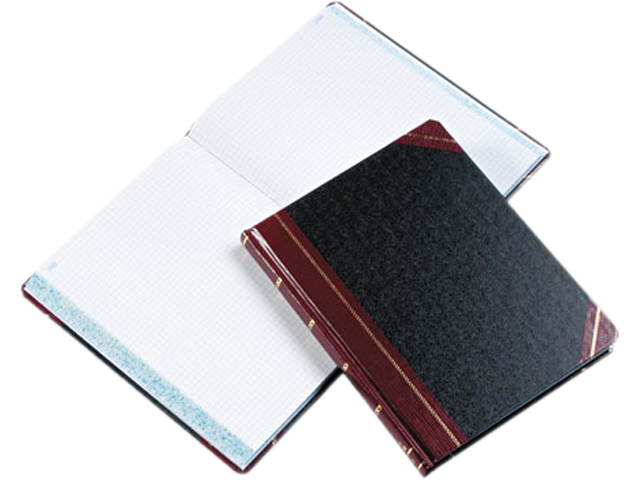 Boorum & Pease 21-300-Q Columnar Book, Quadrille Rule, Black, 300 Pages, 10 3/8 x 8 1/8