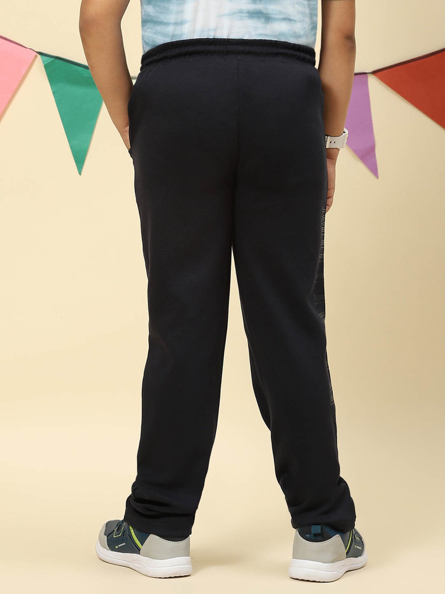 Monte Carlo Boys Black Printed Trousers