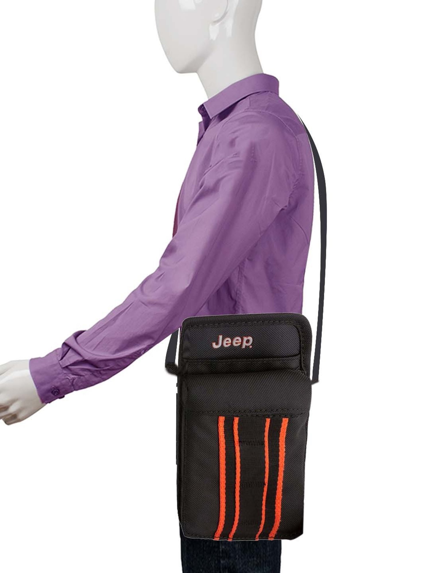 Carpisa Black Alfa GO (Jeep) Mini Messenger Bag