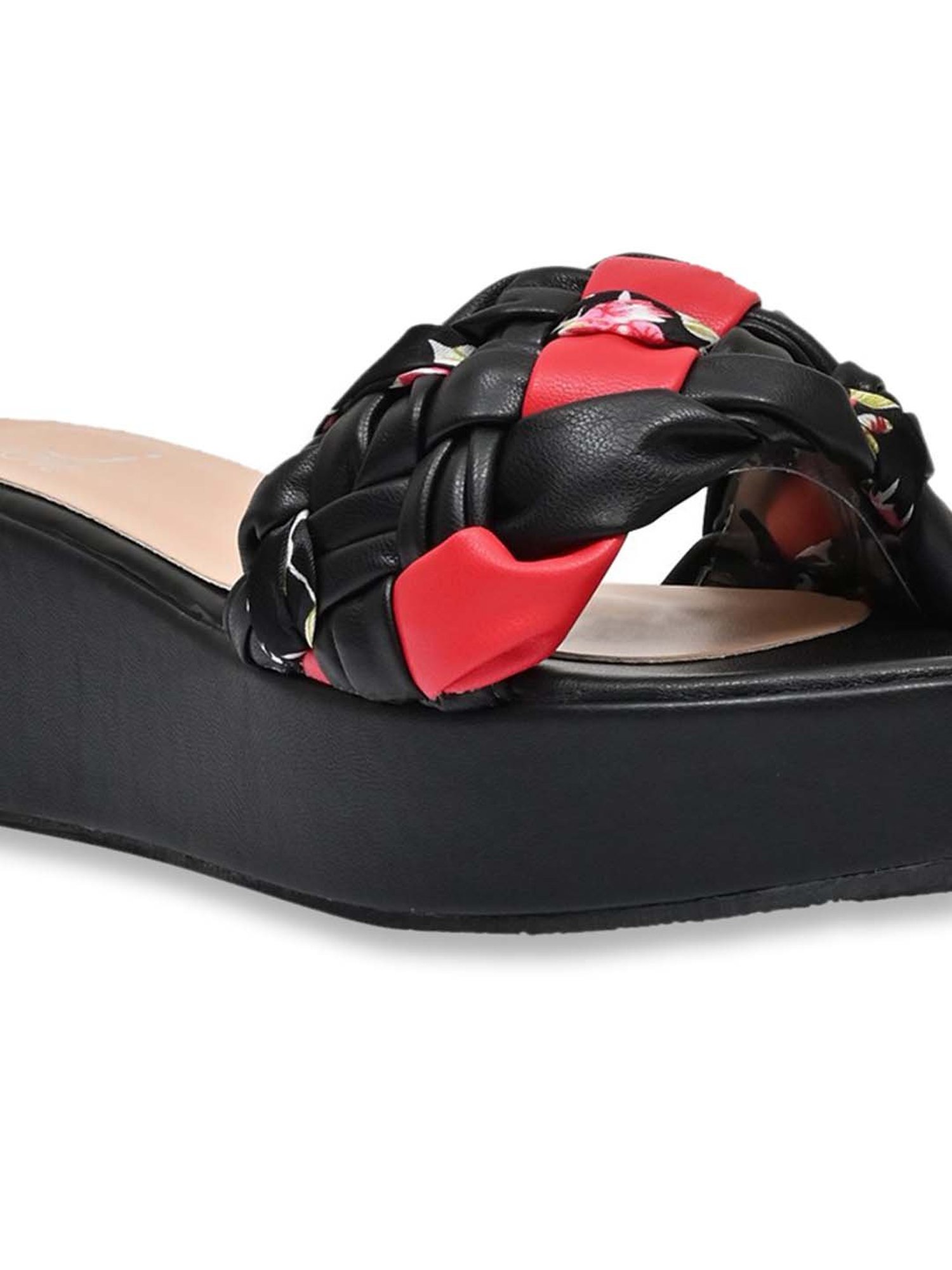 Jove Women's Black Casual Wedges