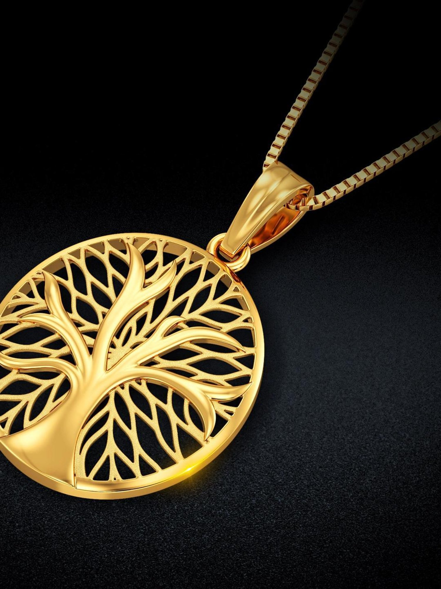 CKC Sacred Rudraksha Gold Pendant: Single Loop Elegance