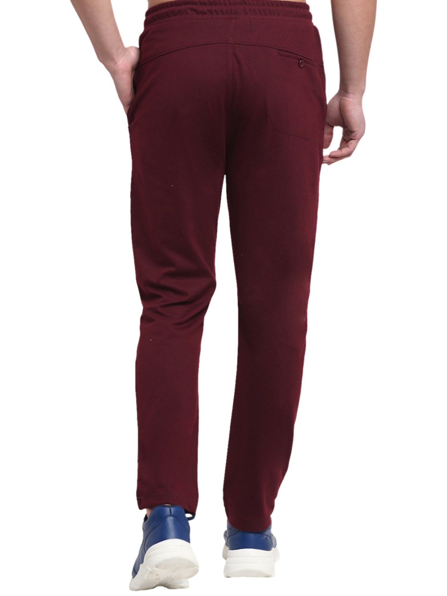 Venitian- Forbidden Clothing Wine Slim Fit Printed Trackpants