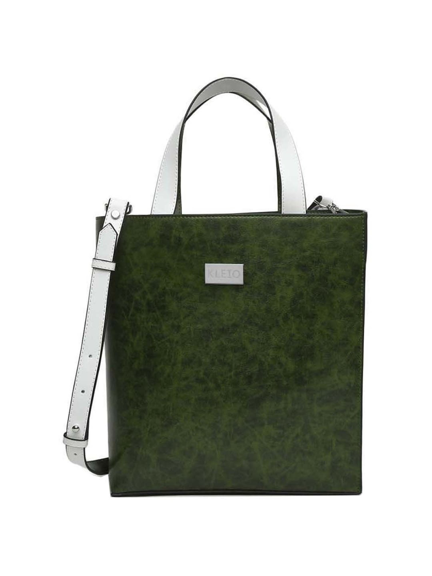KLEIO Olive Solid Medium Handbag