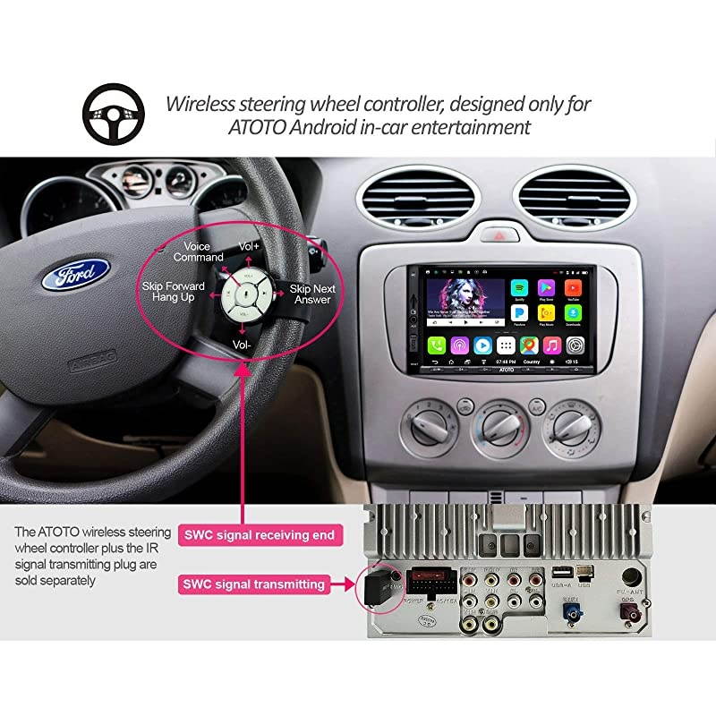A6 Double Din Android Car Navigation Stereo with Dual Bluetooth - Standard A6Y2710SB 1G/16G Car Entertainment Multimedia Radio,WiFi/BT Tethering Internet,Support 256G SD &More