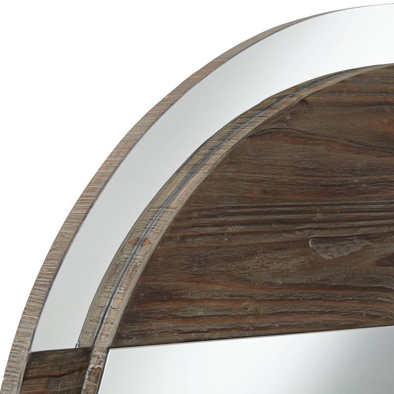 Uttermost Julimar Brown Wood 34" Round Wall Mirror