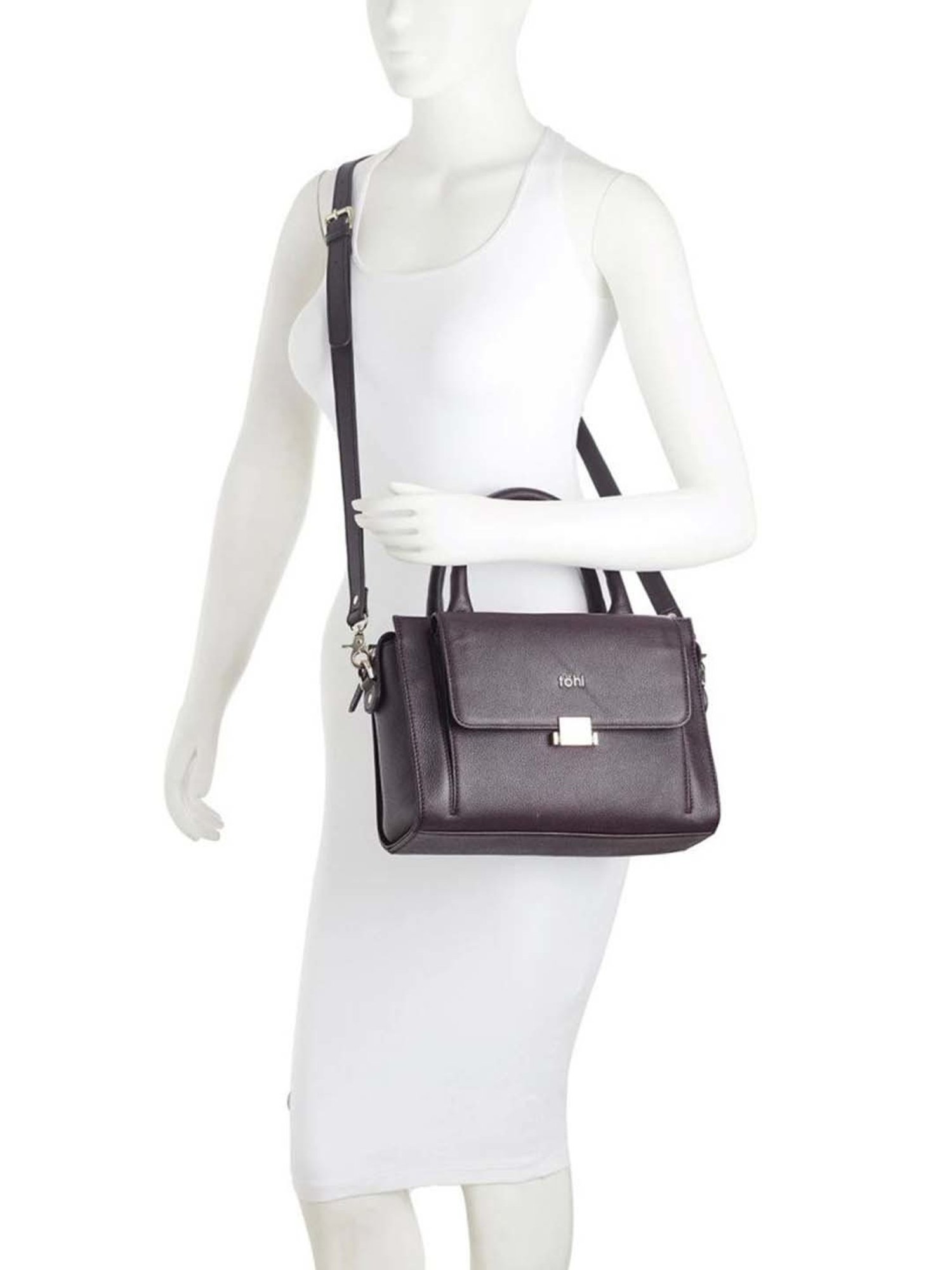 Tohl Burgundy Solid Small Handbag