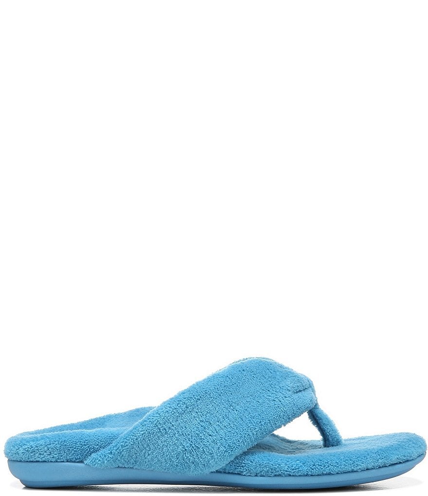 Vionic Lydia Washable Plush Terry Cloth Thong Slippers