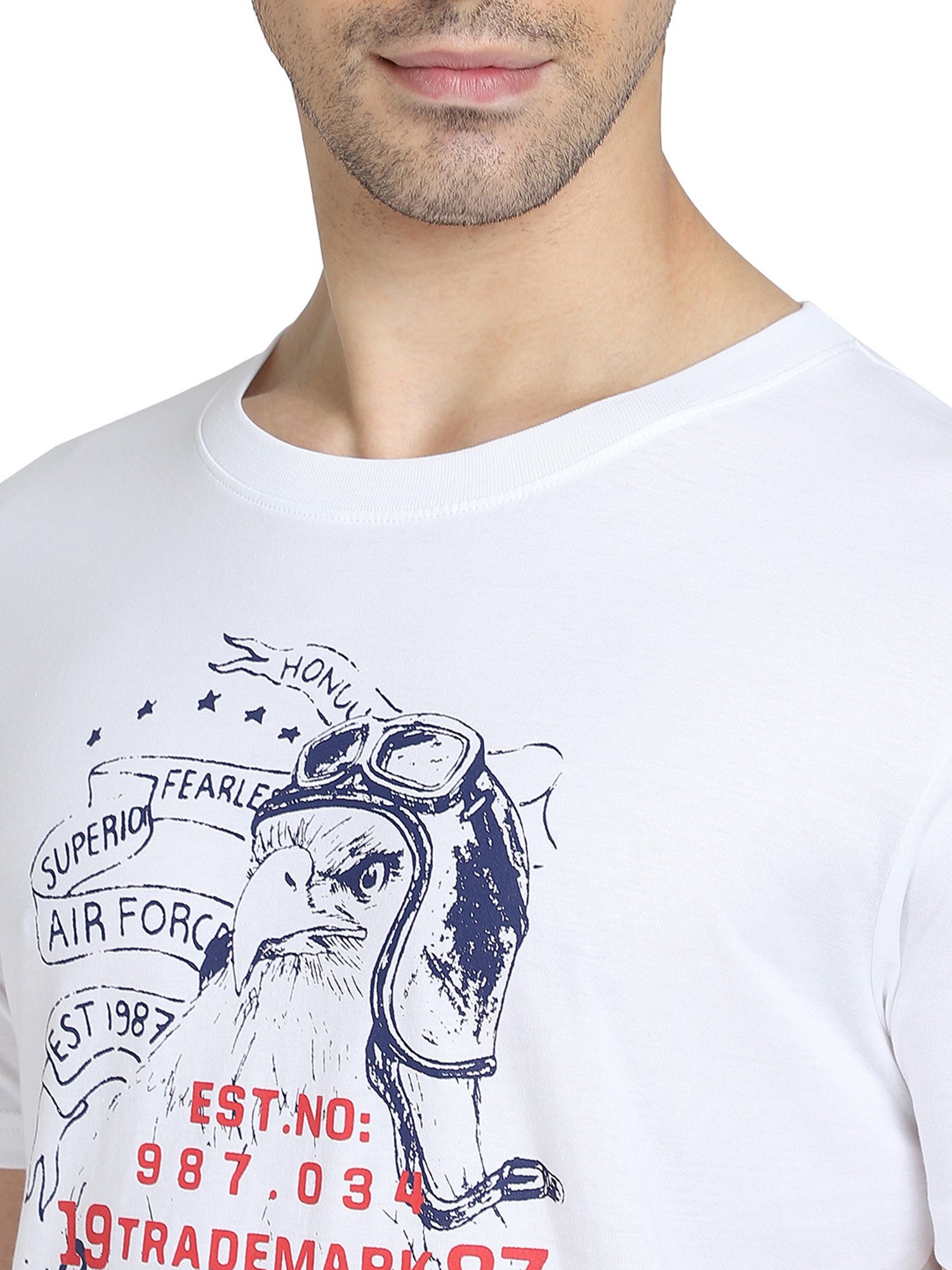 Dyca White & Red Crew T-Shirt - Pack of 2