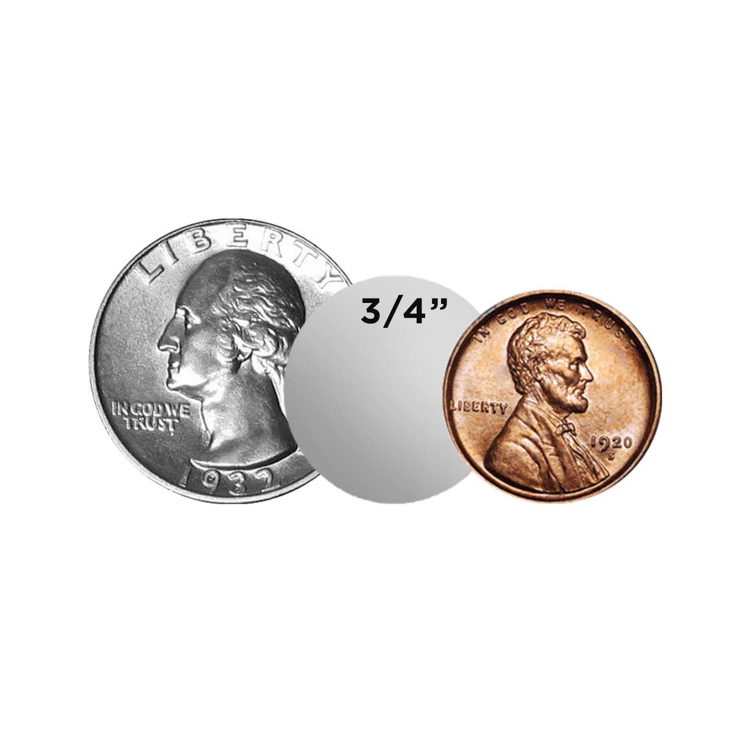 ChromaLabel 3/4 inch Color-Code Dot Labels | 1,000/Roll (Metallic Silver)