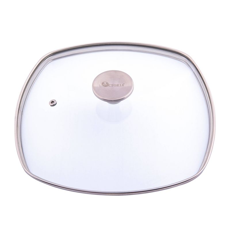 Victoria Glass Lid with Stainless Steel Knob for 10" Grill Pan