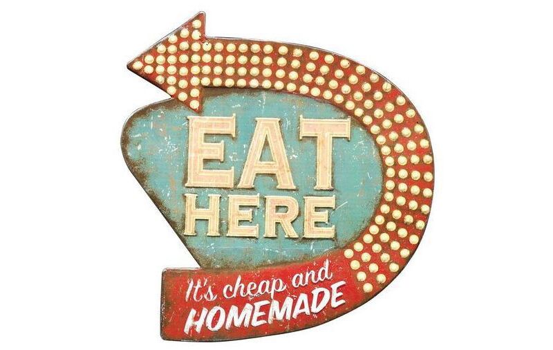 Eat Here Wall Décor (16"x15") - 3R Studios