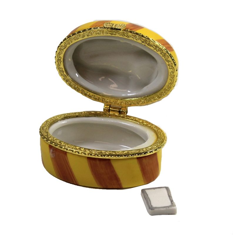 Hinged Trinket Box 1.25" Painting Pallet Hinged Box Painter Brushes  -  Decorative Figurines