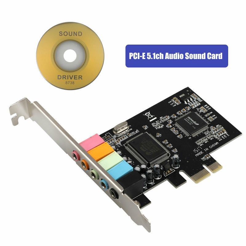 Pro PCI Express PCI-E 5.1 Ch 6 Channel PCIE Audio Digital Sound Card Adapter