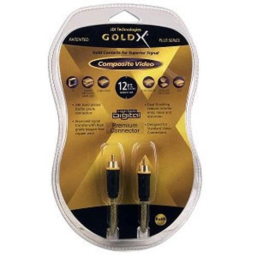 GoldX 12ft PlusSeries M/M RCA Composite Video Cable (GXAV-Y-12P B23)