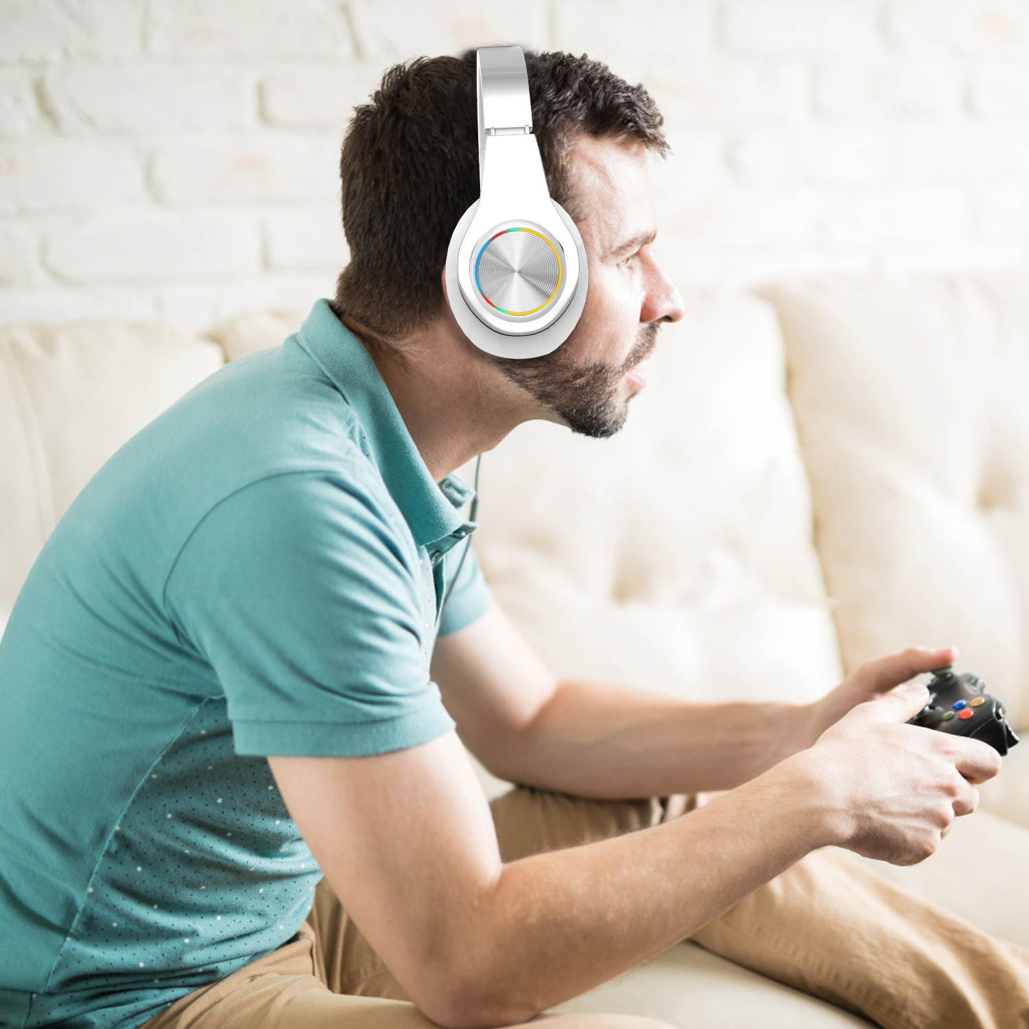 Donwell  For PS5 PS4 Xbox One PC Microphone Wireless Pro Gaming Headset With Mic  Foldable Headphones Wireless Headset Over Ear Noise Reduction Earphone Stereo