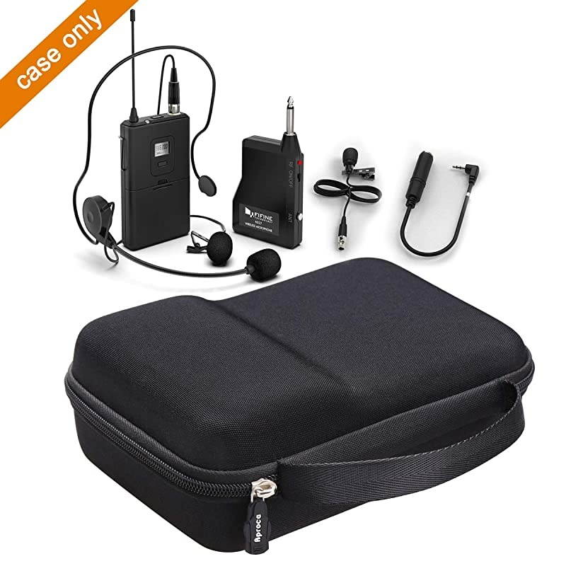 Hard Storage Travel Case Bag Fit Fifine K037B Wireless Microphone System