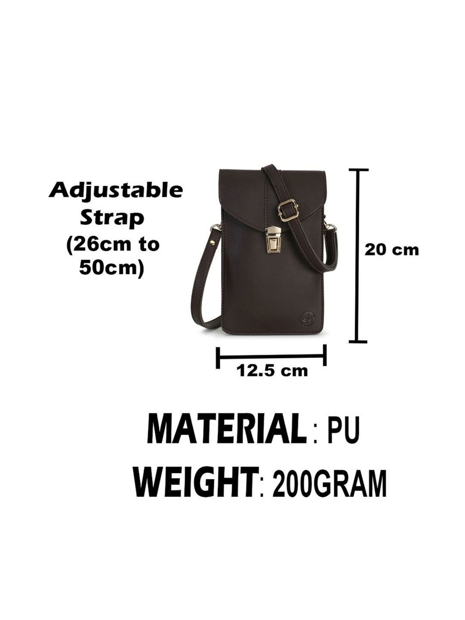 Spice Art Brown Solid Mobile Pouch