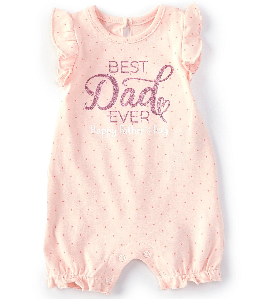 Baby Starters Baby Girls 3-12 Months Father's Day Best Daddy Ever Bubble Romper