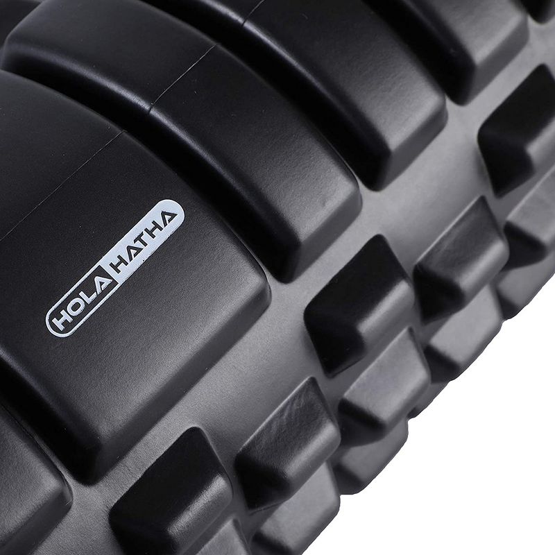 HolaHatha Portable Hollow High Density EVA Foam Muscle Roller for Deep Tissue Back Massage, Calf Therapy, Glute Massaging, Back Pain, and Leg Recovery