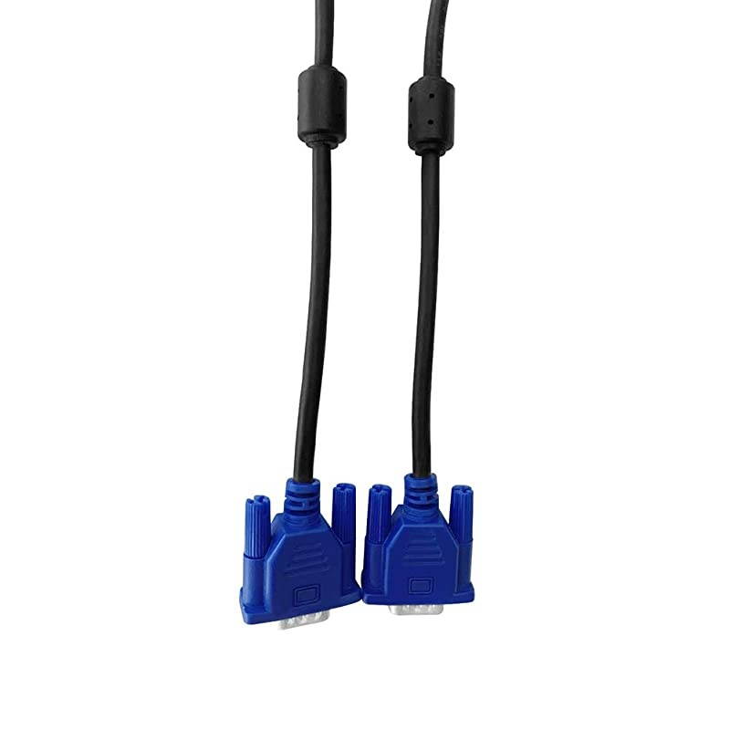 Blue VGA 15 Pin Male to Male Plug Computer Monitor Cable Wire Cord 15M 49 Feet