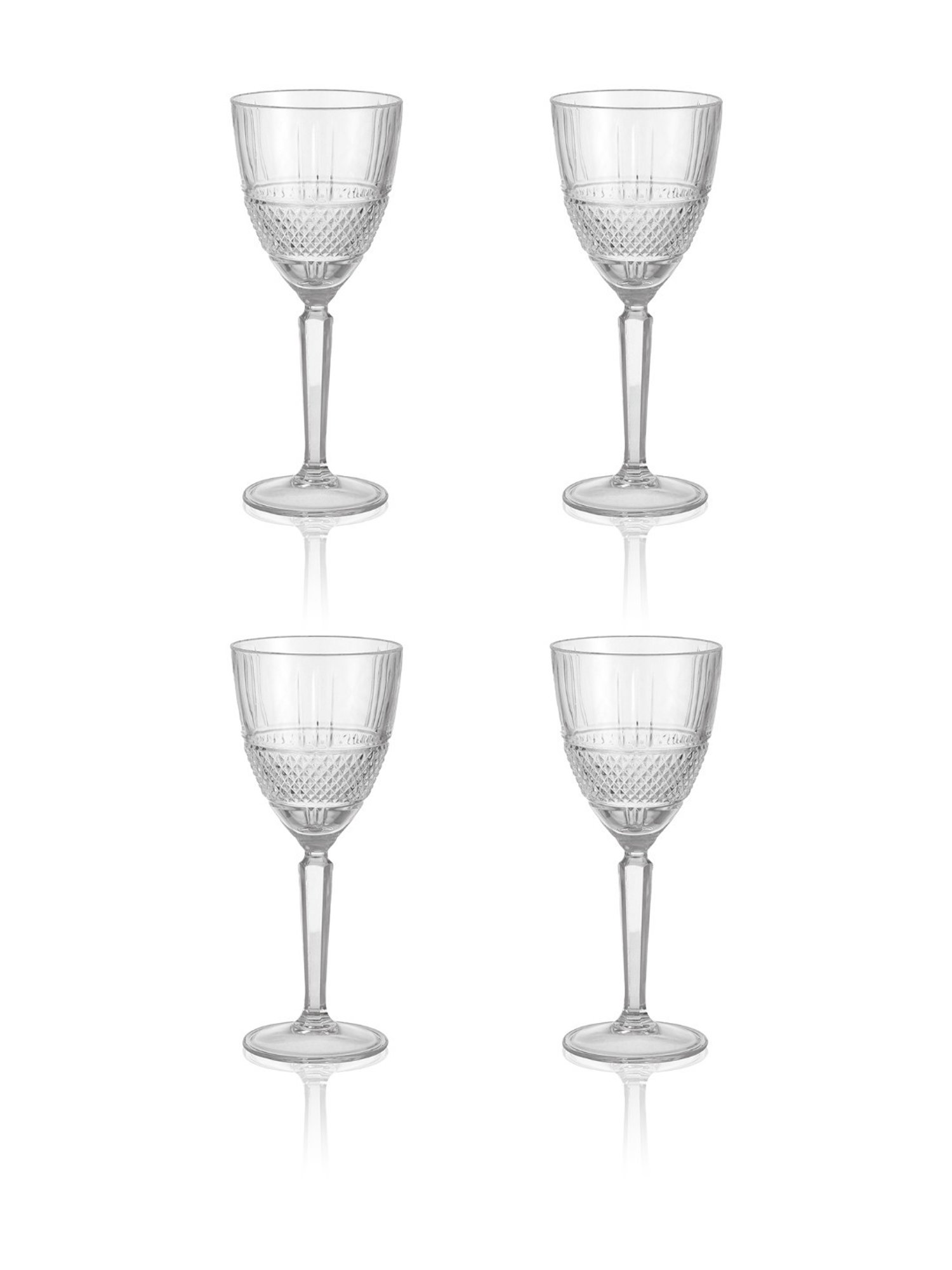 Trovea's Brillante Transparent Glass Wine Glass - Set of 4