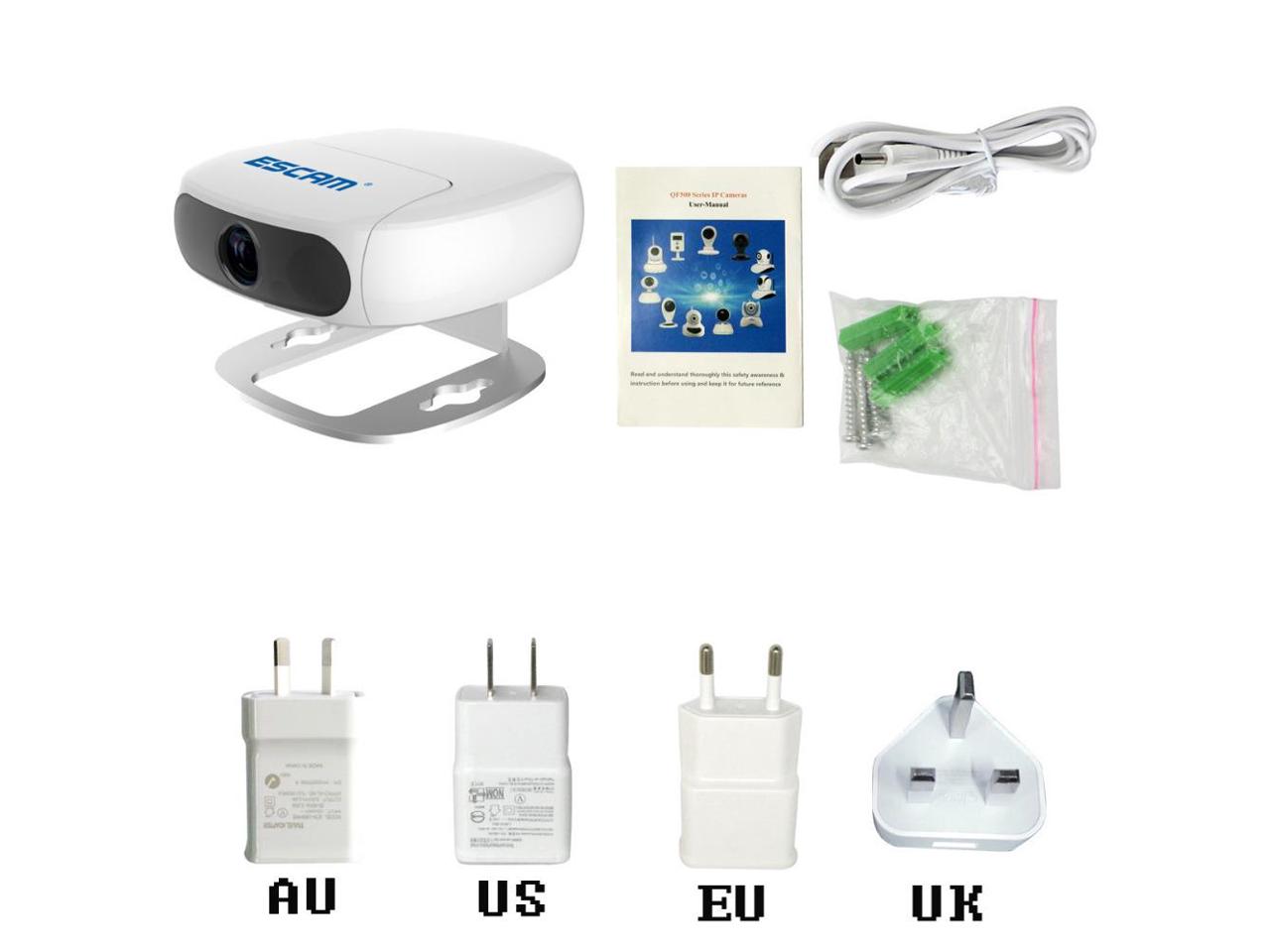 Escam Shell QN01 Wifi Mini IP Camera 1.0MP HD 1080P Onvif P2P indoor Surveillance Night Vision Security CCTV Camera No.851