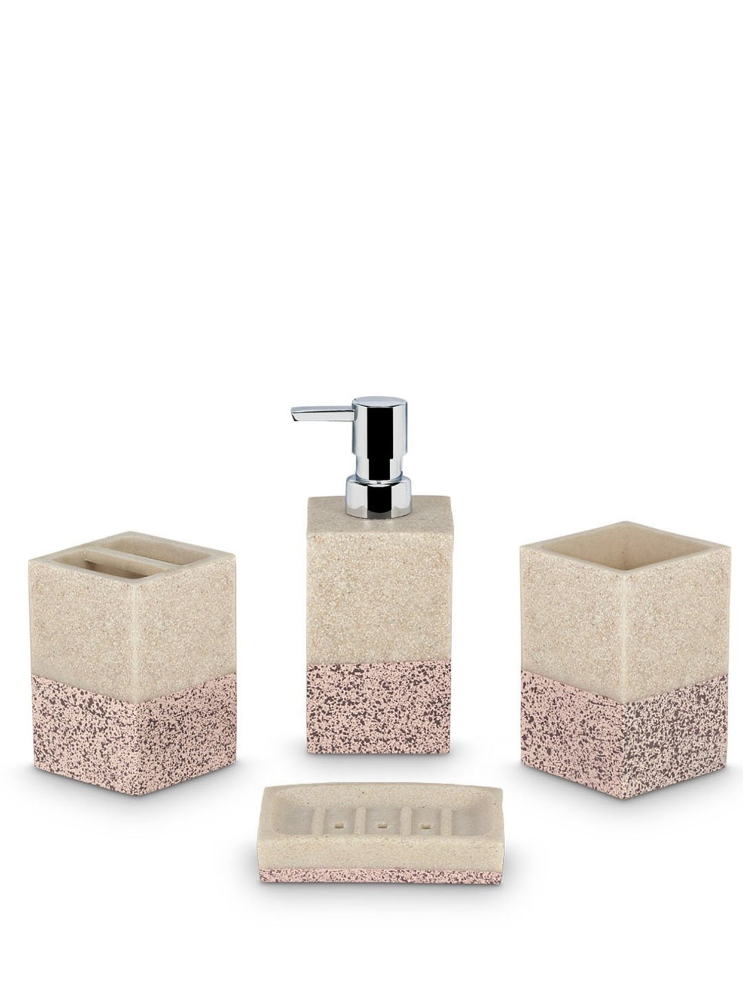Freelance Taupe Polyresin Set of 4 Bathroom Accessories