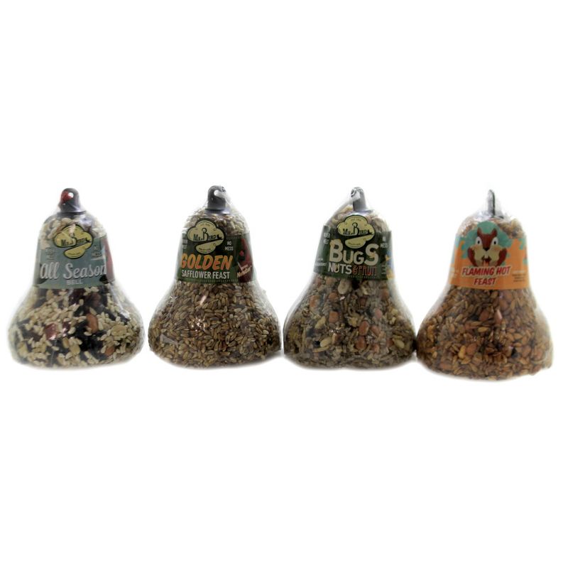 Home & Garden 5.25" Seed Bell Variety Set Bird Feeding Cardinals Wrens Mr Bird  -  Bird And Wildlife Food
