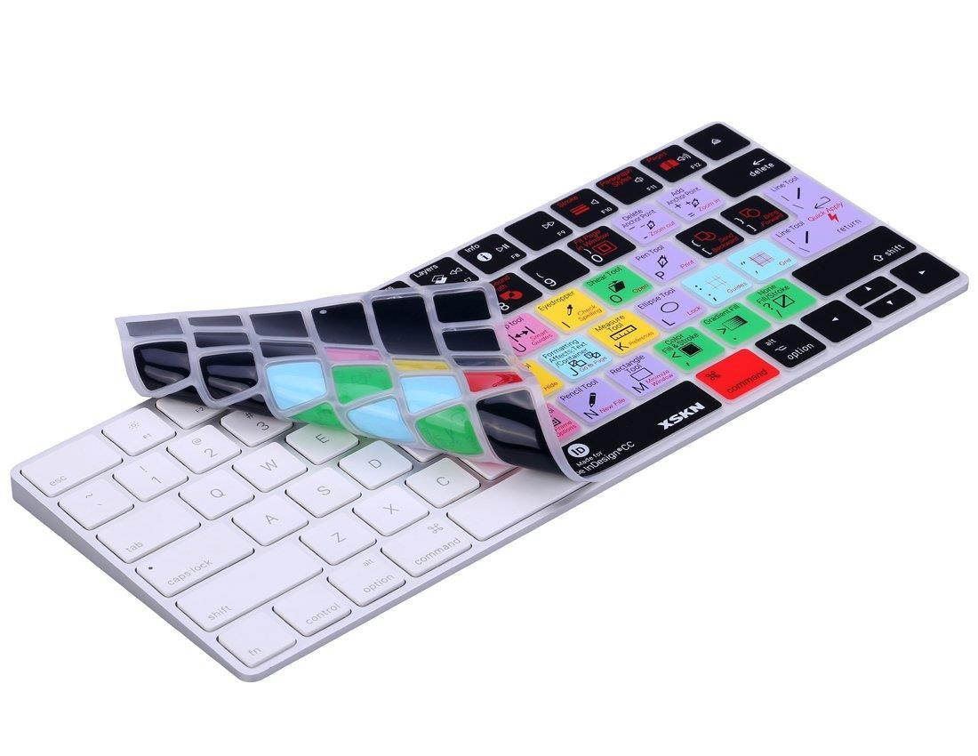 XSKN Adobe InDesign CC Shortcut Keyboard Cover for Apple Magic Keyboard (MLA22LL/A), US and EU Layout