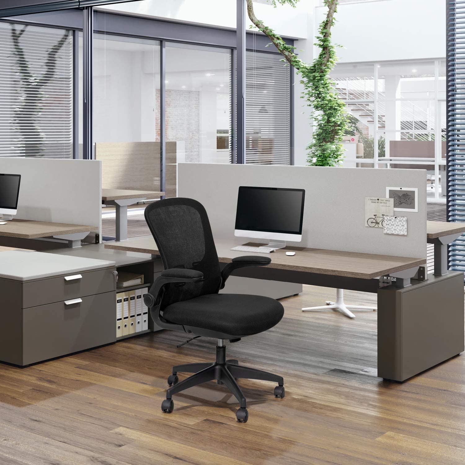 Global Leather Task Chair, Black (8993BK450/550) 