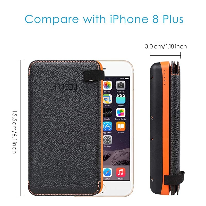 Solar Charger 24000mAh  Solar Power Bank with 2 USB Ports Waterproof Portable External Battery Compatible with Smartphones Tablets and More