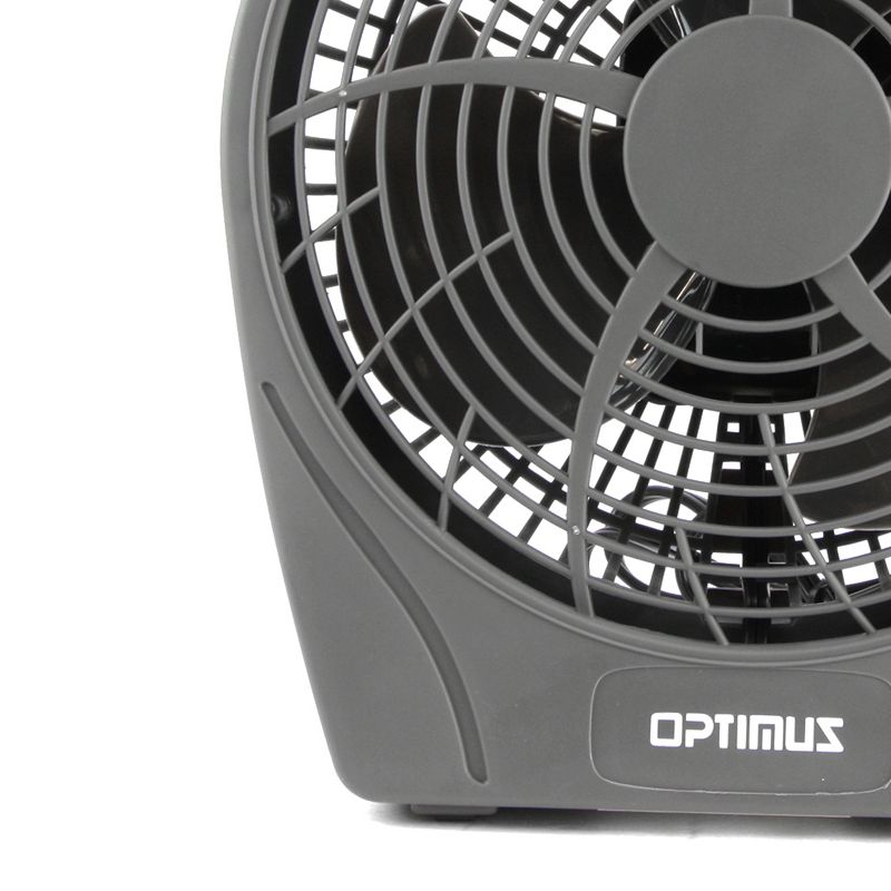 Optimus 9 in. Stylish 3 Speed Personal Fan in Gray